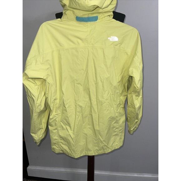 The North Face Girl's HyVent Yellow Waterproof Raincoat Hooded Jacket XL (18) - Picture 8 of 10